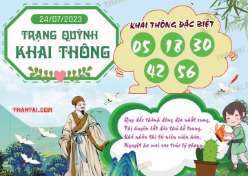 Trạng Quỳnh Khai Thông 24/07/2023