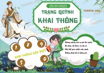 Trạng Quỳnh Khai Thông 25/01/2023