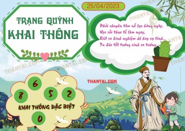 Trạng Quỳnh Khai Thông 25/04/2023