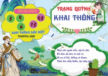 Trạng Quỳnh Khai Thông 25/06/2023