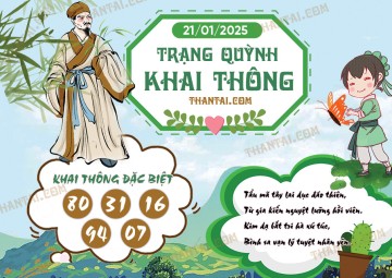 Trạng Quỳnh Khai Thông 21/01/2025