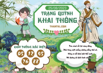 Trạng Quỳnh Khai Thông 25/08/2023