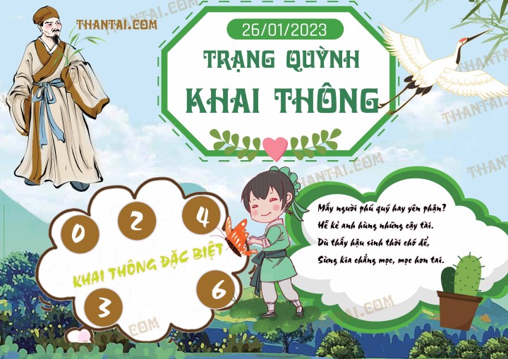 Trạng Quỳnh Khai Thông 11/01/2023