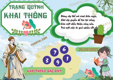 Trạng Quỳnh Khai Thông 26/02/2023