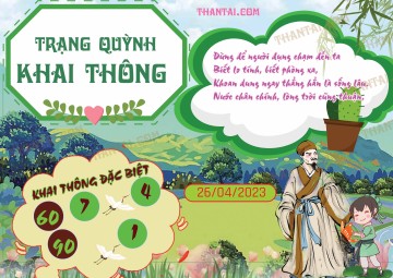 Trạng Quỳnh Khai Thông 26/04/2023