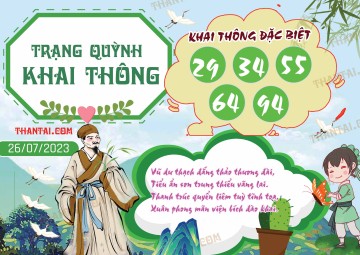 Trạng Quỳnh Khai Thông 26/07/2023