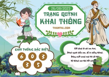 Trạng Quỳnh Khai Thông 26/08/2023