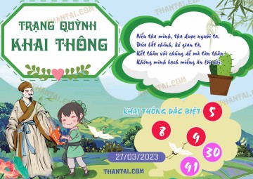 Trạng Quỳnh Khai Thông 27/03/2023