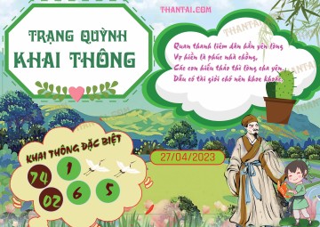 Trạng Quỳnh Khai Thông 27/04/2023