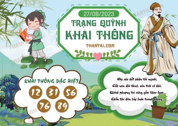 Trạng Quỳnh Khai Thông 27/08/2023