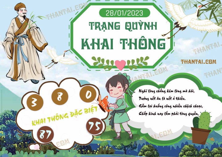 Trạng Quỳnh Khai Thông 13/01/2023