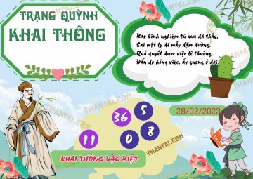 Trạng Quỳnh Khai Thông 28/02/2023