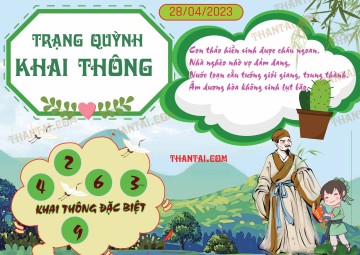 Trạng Quỳnh Khai Thông 28/04/2023