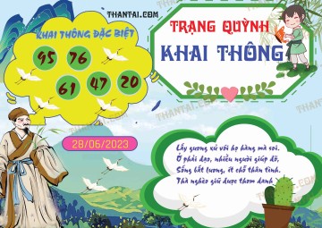 Trạng Quỳnh Khai Thông 28/06/2023