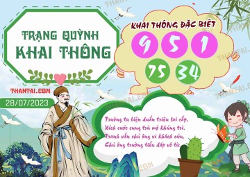 Trạng Quỳnh Khai Thông 28/07/2023