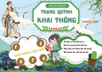 Trạng Quỳnh Khai Thông 29/01/2023