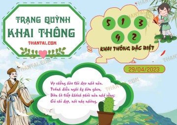 Trạng Quỳnh Khai Thông 29/04/2023