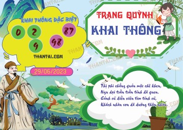 Trạng Quỳnh Khai Thông 29/06/2023