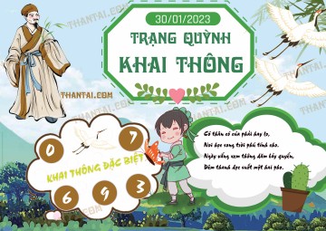 Trạng Quỳnh Khai Thông 30/01/2023