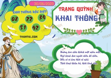 Trạng Quỳnh Khai Thông 30/06/2023