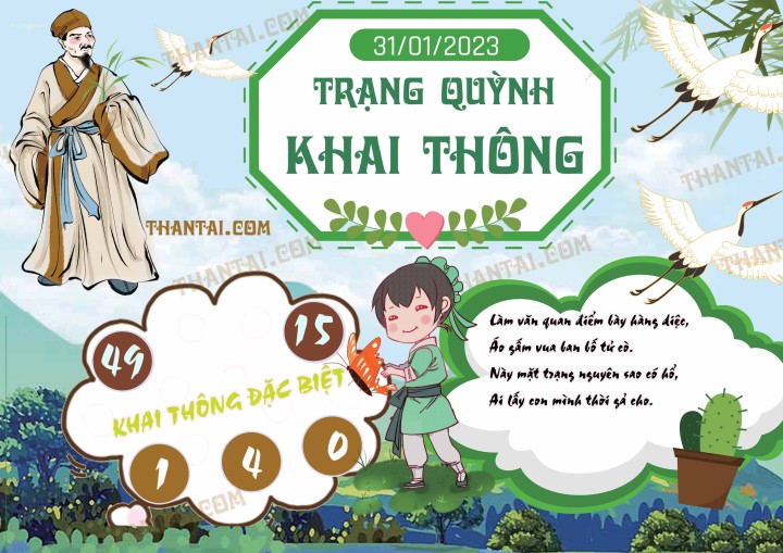 Trạng Quỳnh Khai Thông 16/01/2023