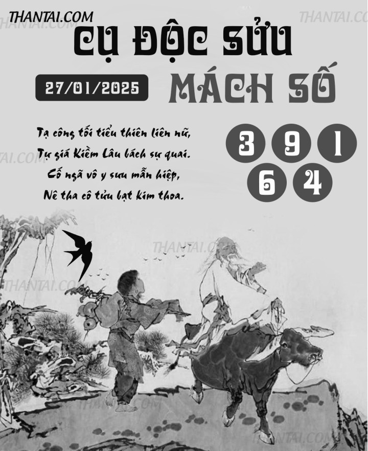 CỤ ĐỘC SỬU MÁCH SỐ 12/01/2025