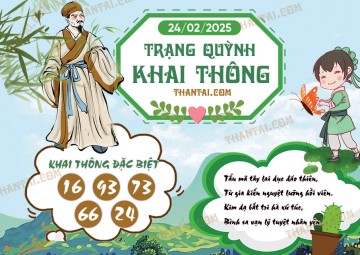 Trạng Quỳnh Khai Thông 24/02/2025