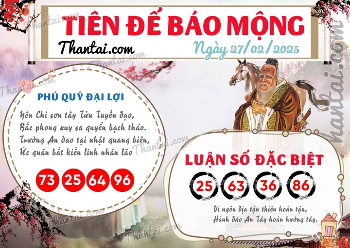 Tiên Đế Báo Mộng 12/02/2025
