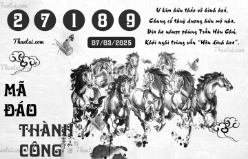 MÃ ĐÁO THÀNH CÔNG 07/03/2025