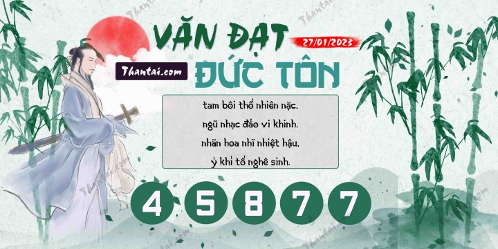 Văn Đạt Đức Tôn 12/01/2023