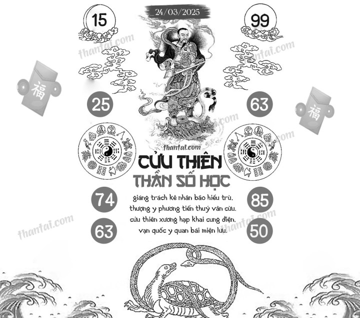 CỬU THIÊN THẦN SỐ HỌC 09/03/2025