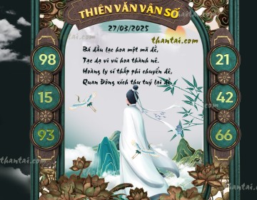 THIÊN VĂN VẬN SỐ 27/03/2025