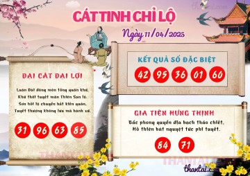 CÁT TINH CHỈ LỘ 11/04/2025