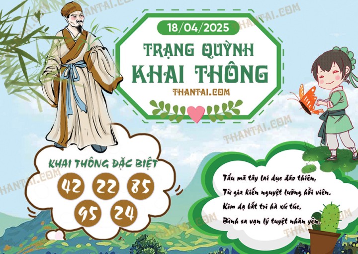 Trạng Quỳnh Khai Thông 03/04/2025