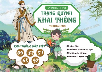 Trạng Quỳnh Khai Thông 28/08/2023