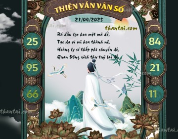 THIÊN VĂN VẬN SỐ 21/04/2025