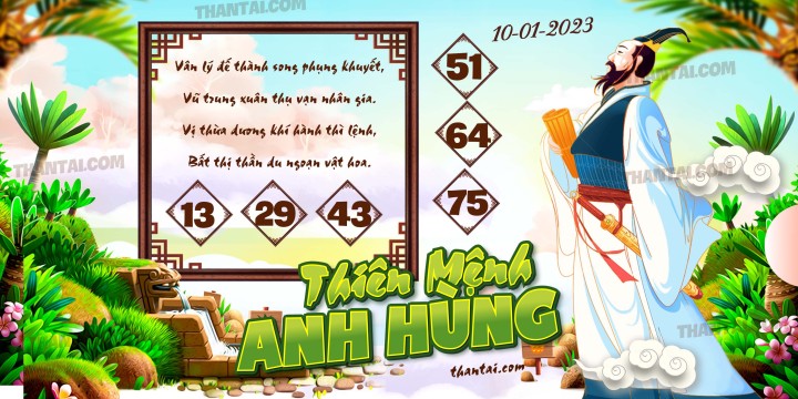 THIÊN MỆNH ANH HÙNG 01/01/2023
