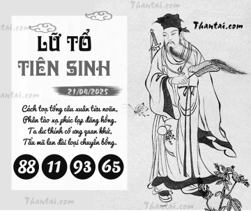 LỮ TỔ TIÊN SINH 21/04/2025