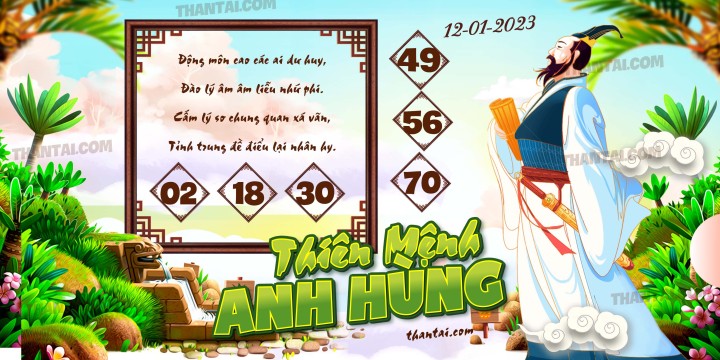 THIÊN MỆNH ANH HÙNG 01/01/2023