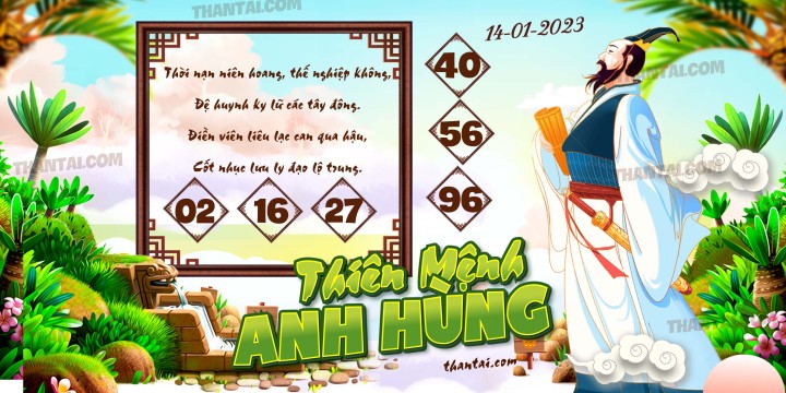 THIÊN MỆNH ANH HÙNG 01/01/2023