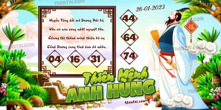 THIÊN MỆNH ANH HÙNG 11/01/2023