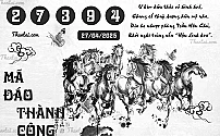 Hình ảnh kho tàng MÃ ĐÁO THÀNH CÔNG dự đoán XSMB ngày 27/04/2025