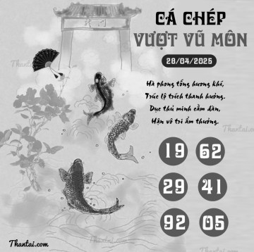 CÁ CHÉP VƯỢT VŨ MÔN 28/04/2025