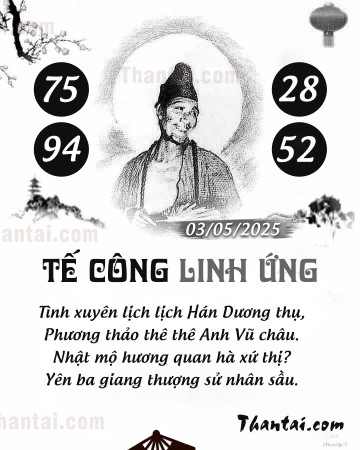 TẾ CÔNG LINH ỨNG 03/05/2025