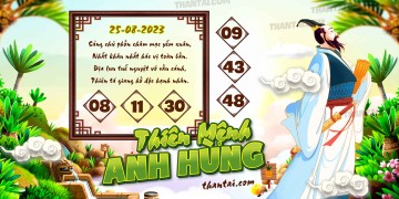 THIÊN MỆNH ANH HÙNG 25/08/2023