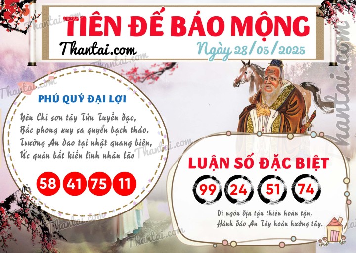 Tiên Đế Báo Mộng 13/05/2025