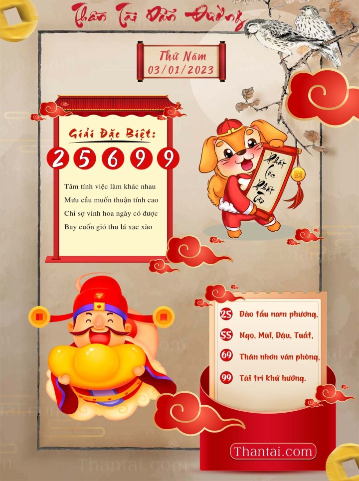 THẦN TÀI DẪN ĐƯỜNG 01/01/2023