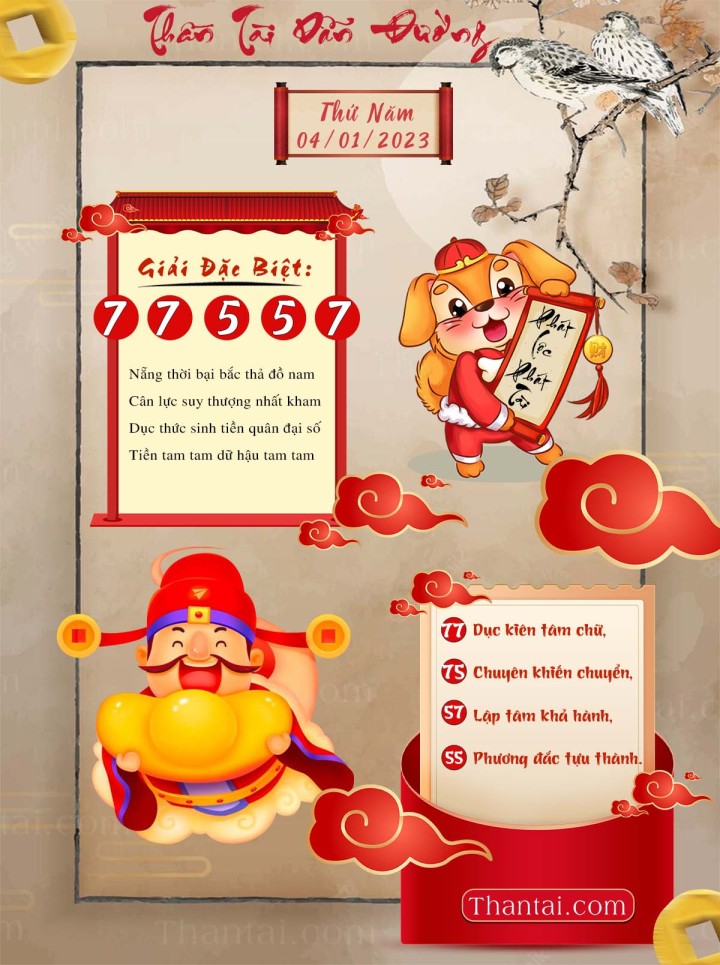 THẦN TÀI DẪN ĐƯỜNG 01/01/2023