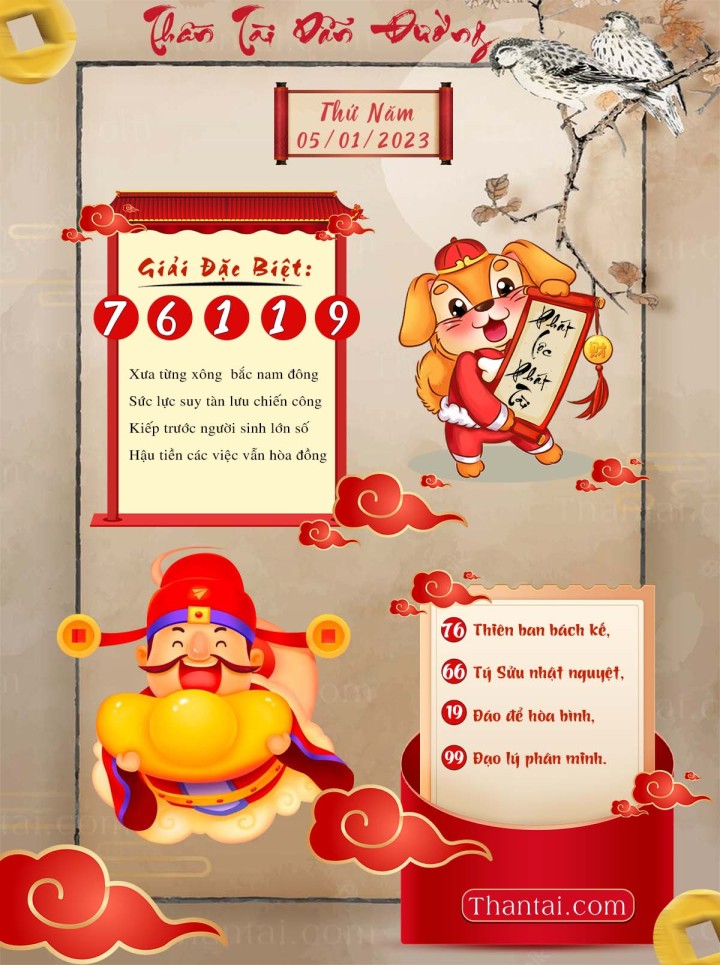 THẦN TÀI DẪN ĐƯỜNG 01/01/2023
