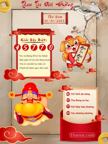 THẦN TÀI DẪN ĐƯỜNG 06/01/2023